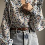 شومیز گلدار کد 1024