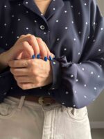 شومیز کرپ حریر کد 1046 - Image 2